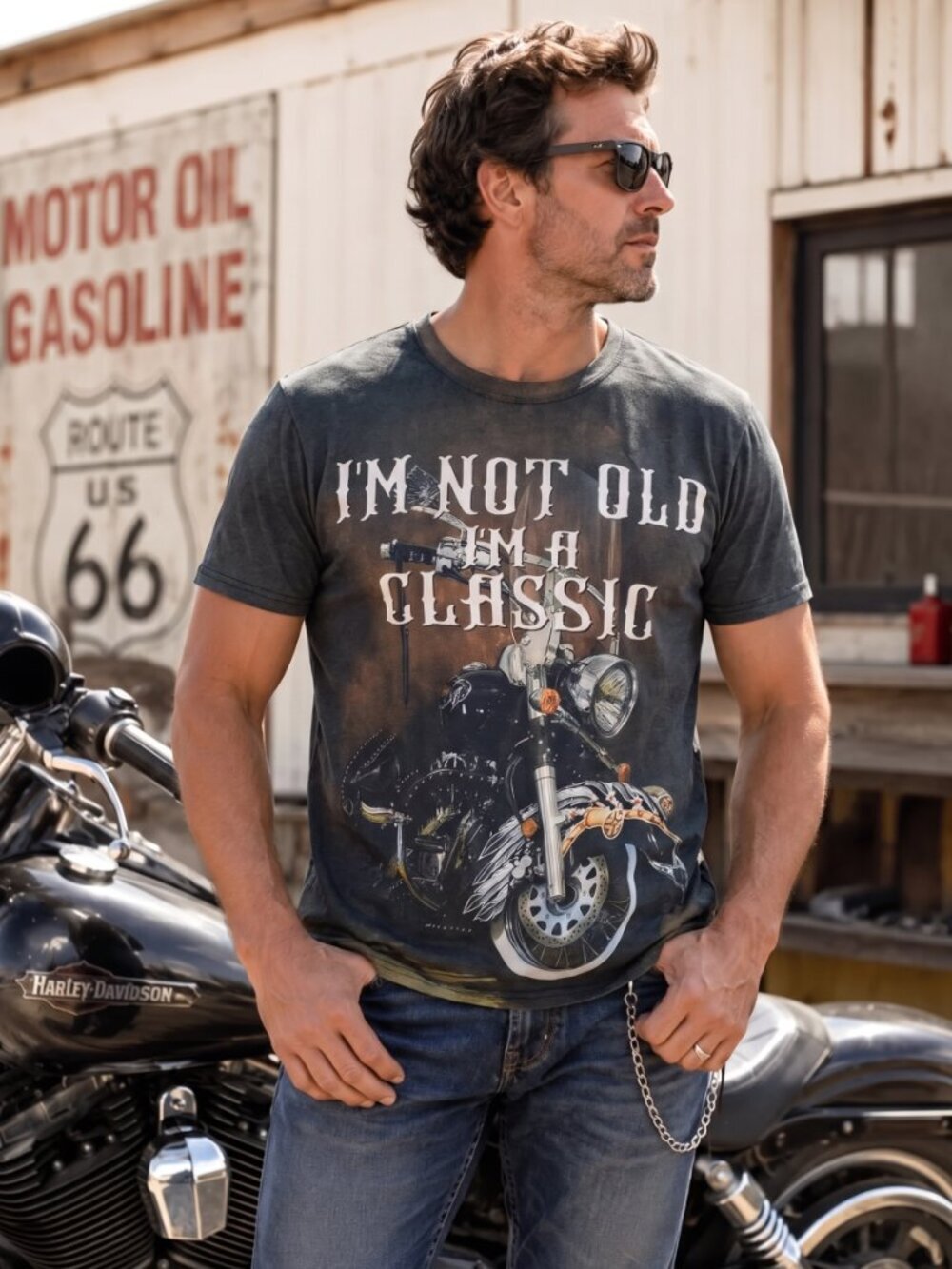 Mens Motorcycle TShirt (XL)
